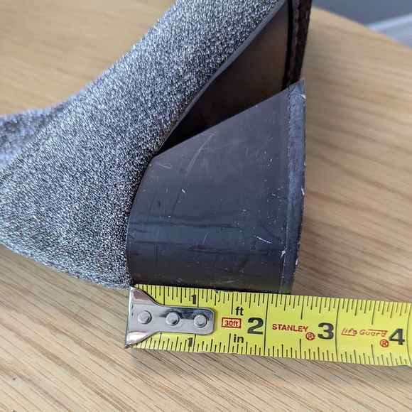 Women's (Size 37) Shimmering Silver No-Slip Ankle Booties With Angled Block Heel - Picture 4 of 16